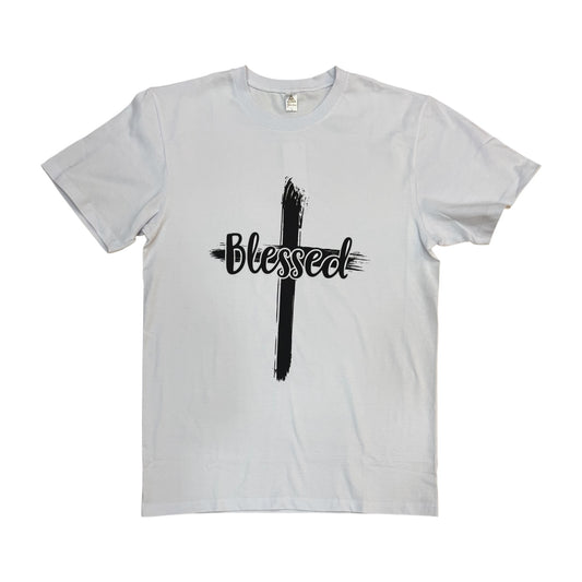 JC031426 - Blessed with Cross Regular-Fit Graphic T-Shirt