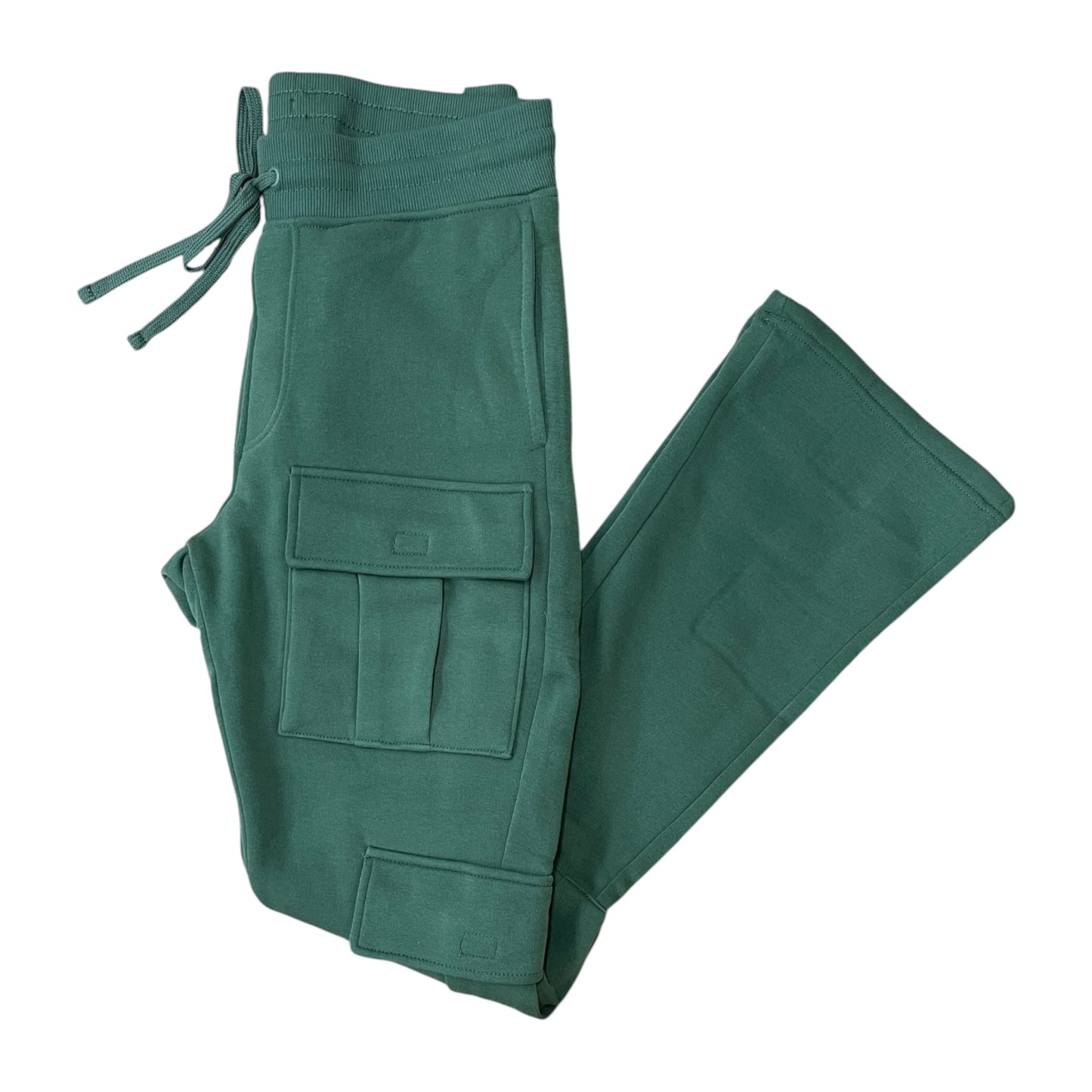 WH-100-474 - Solid Cargo Stacked Sweatpants