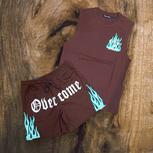 151-156 - Overcome Muscle Sleeveless Shirt, Shorts SET