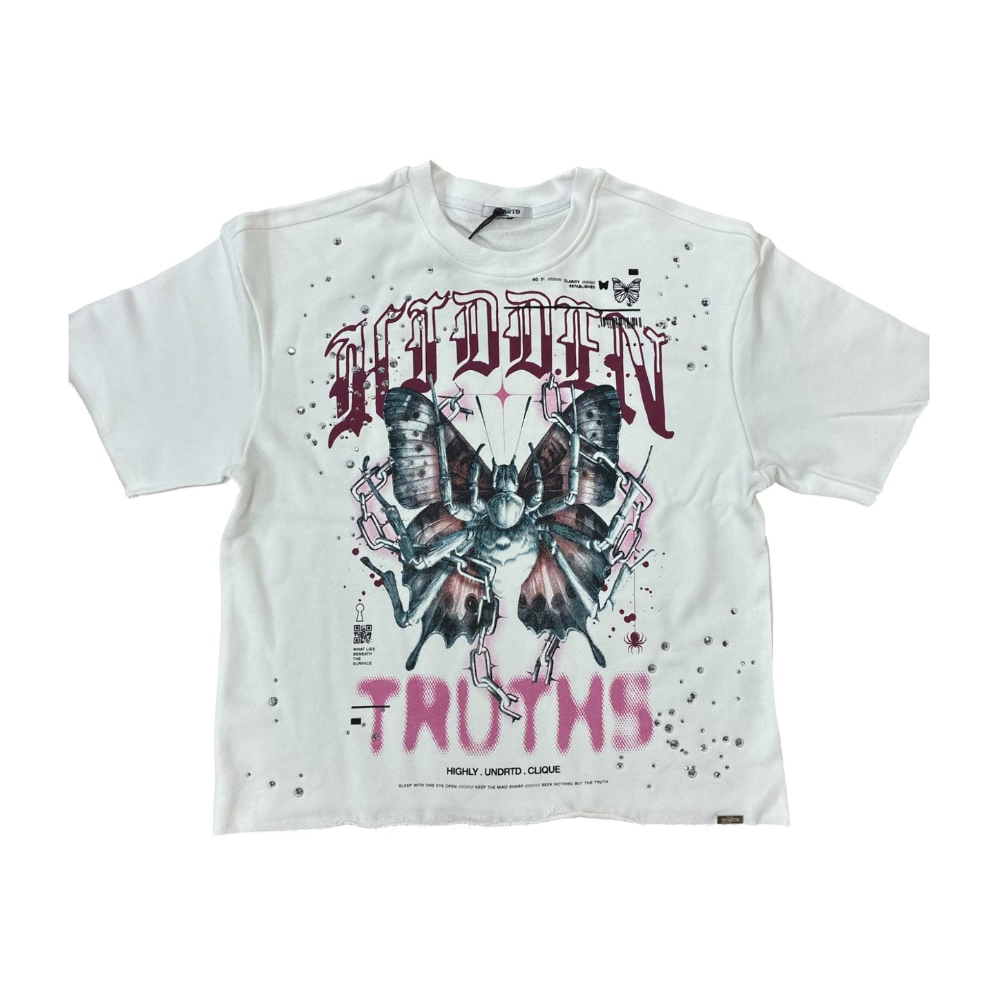 WH-HS6507 - Hidden Truth Bling Cropped Top