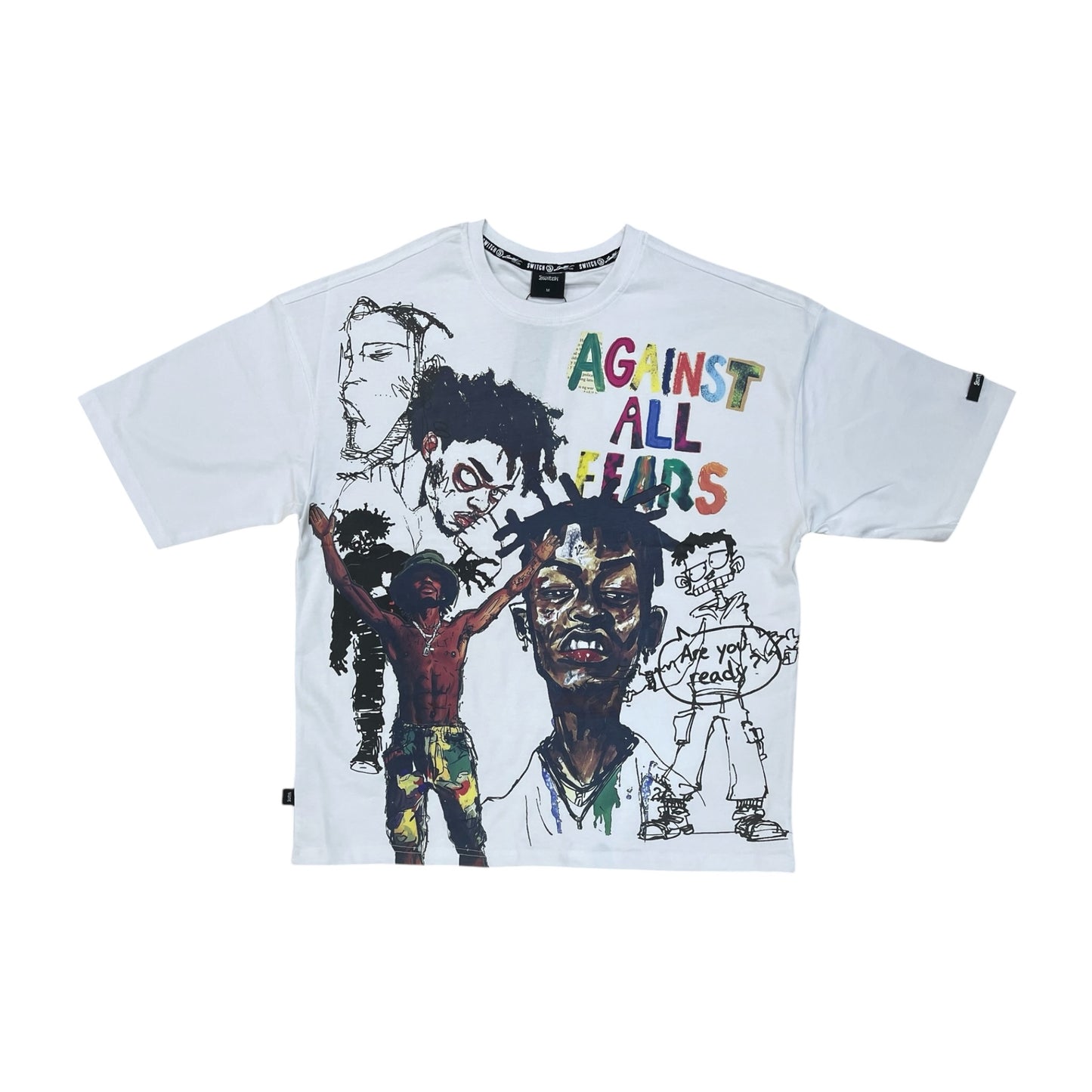 WH-SW6182 - Against All Fears Boxy Graphic T-Shirt
