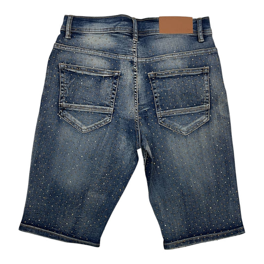 WH-S610 - Allover Rhinestone Slim-Fit Stretchable Shorts
