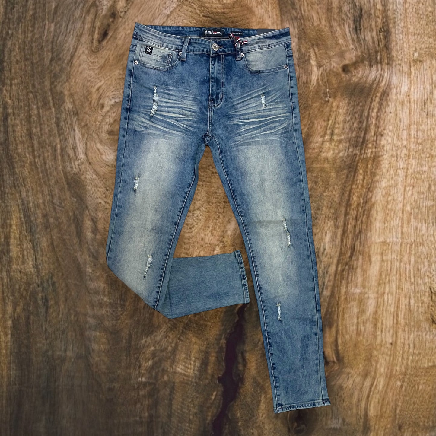 SF3610 - Ripped Denim Slim-Fit Stretch Jeans