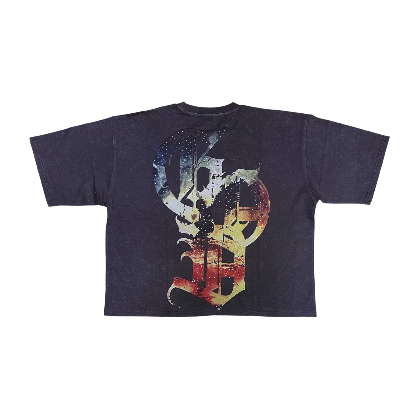 KR603 - Messenger of God with Rhinestones Cropped Top T-Shirt