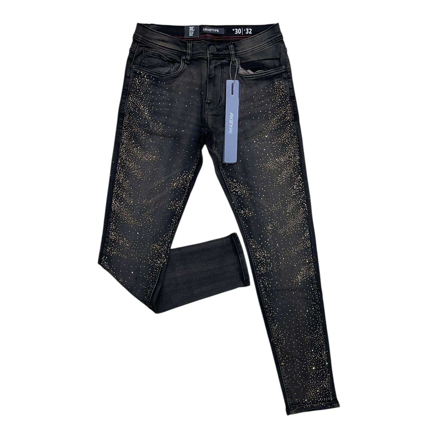 P559 - Rhinestone Embellished Slim-Fit Stretch Jeans
