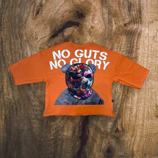 SW5121 - No Guts No Glory Graphic Cropped Top T-Shirt