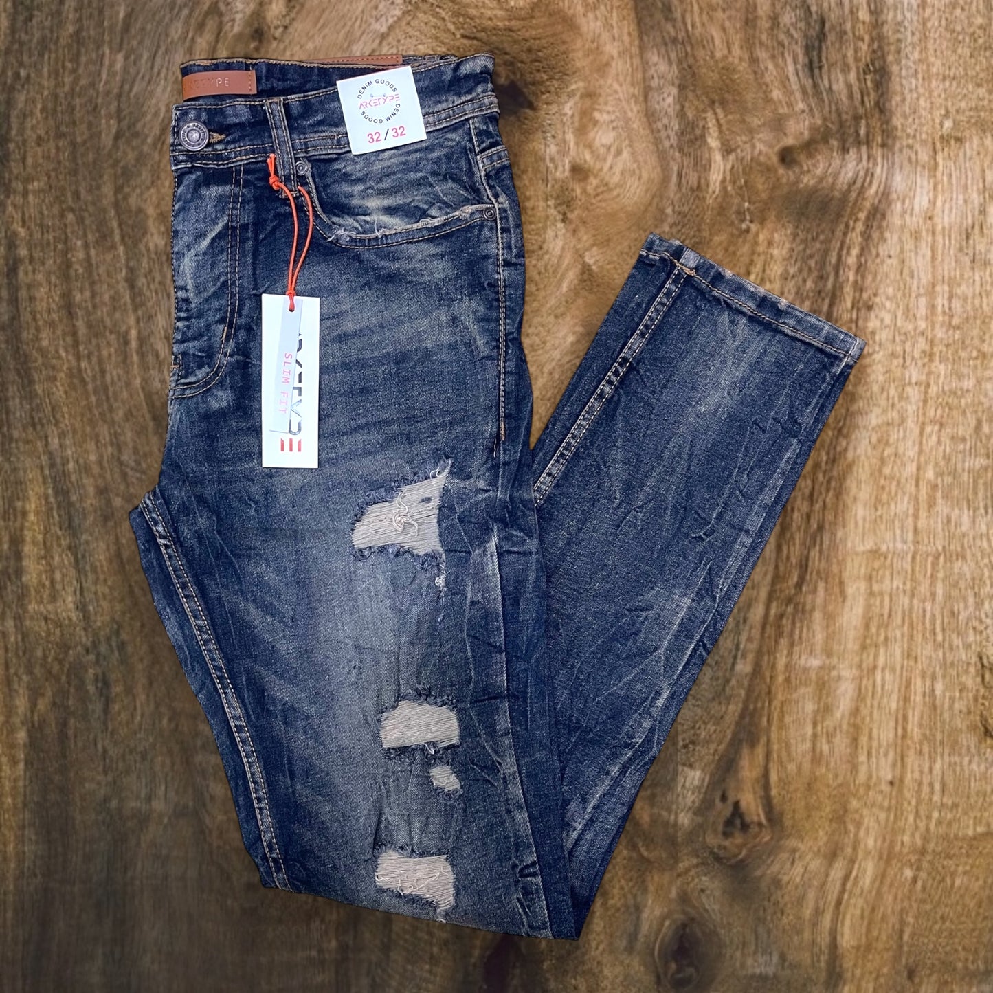 P539 - Volt Rip N Repair Slim-Fit Stretch Jeans
