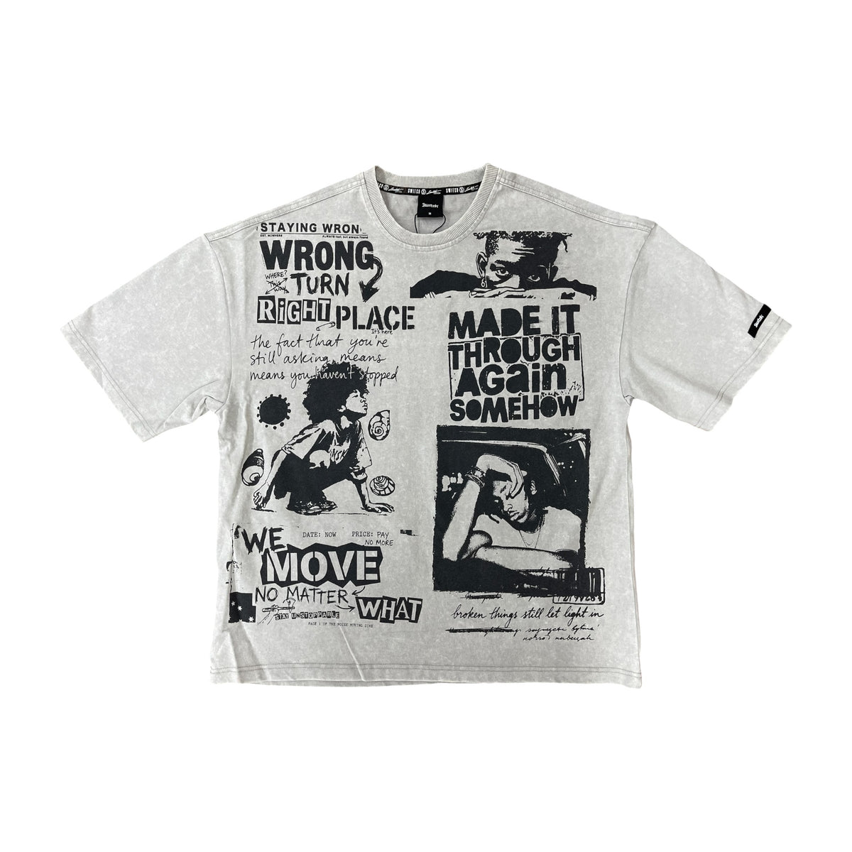 WH-SW6188 - Made It Through Better Boxy Graphic T-Shirt