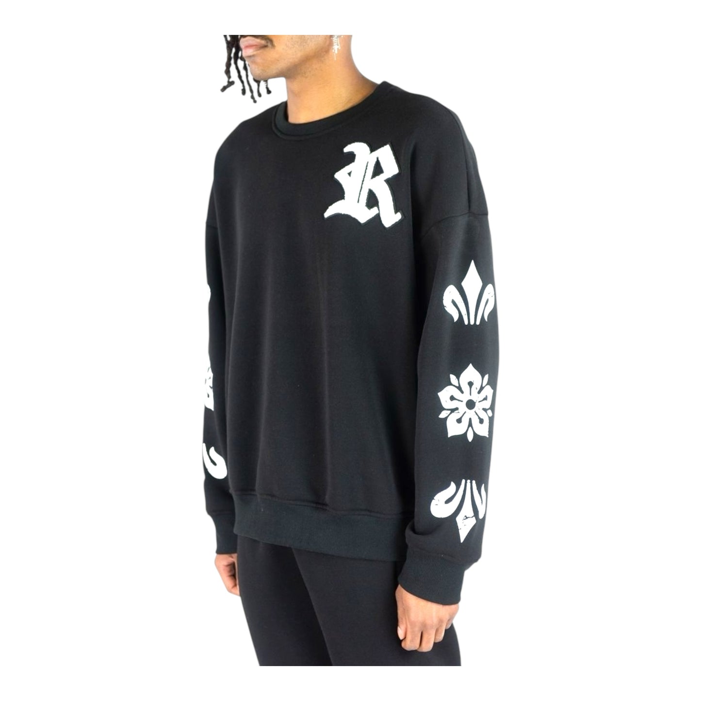 152-320 - Rebel Palms Fleece Graphic Crewneck