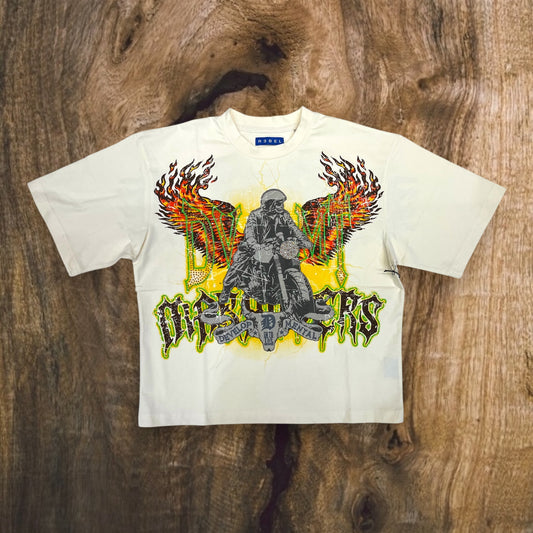 752-115 - Marauders with Rhinestones Oversize Cropped Top T-Shirt