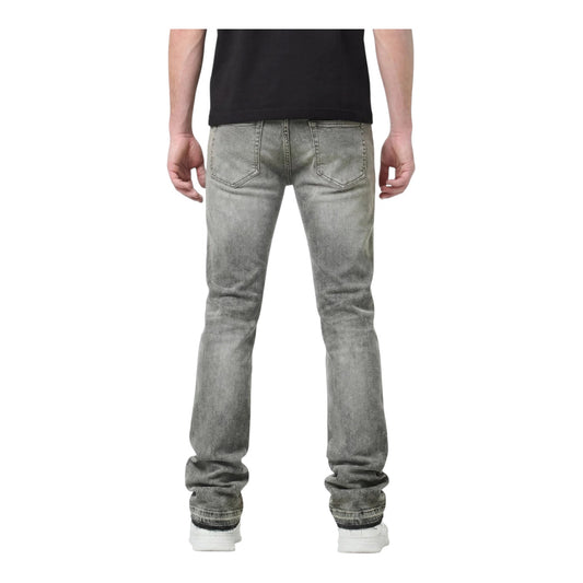 M8558D - Raw Baroque Panels with Rhinestones Stacked Flare Jeans