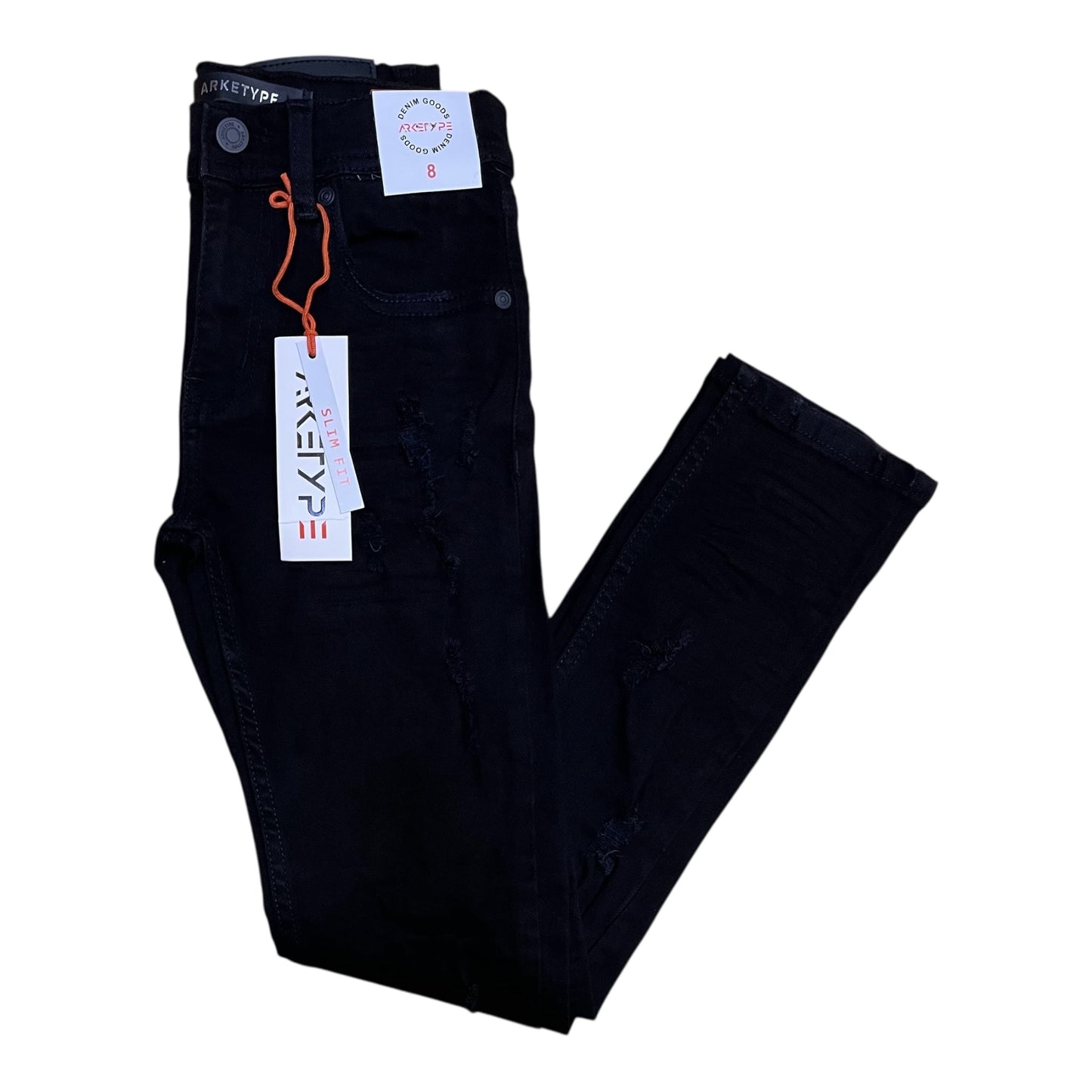 P556K - Boy's/Kids True Rip & Repair Slim-Fit Stretch Jeans