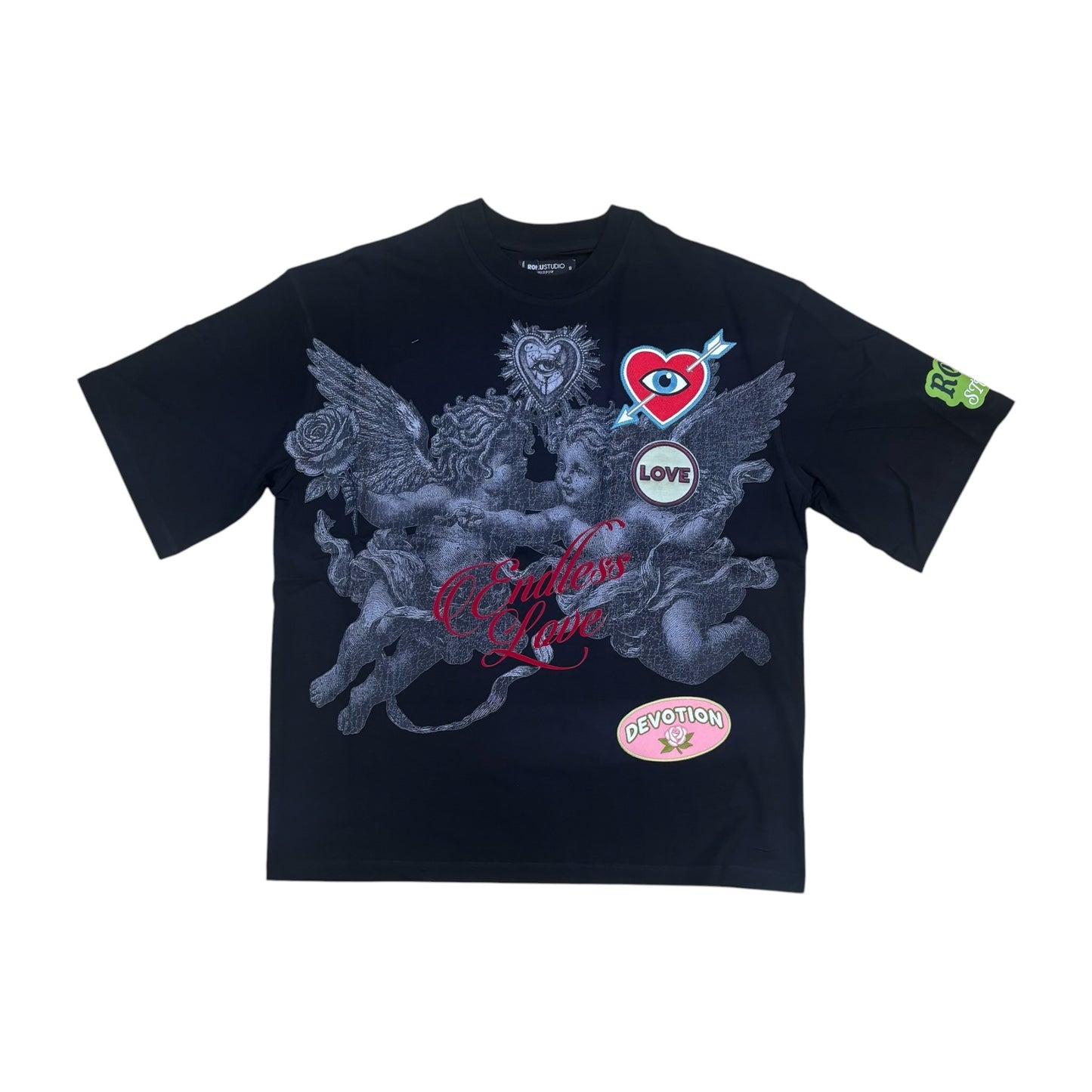 WH-RK1482123 - Devotion Faded Boxy Graphic T-Shirt