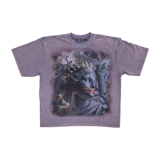 WH-610-11178 - Sinister with Rhinestones n Studs Cropped Graphic T-Shirt