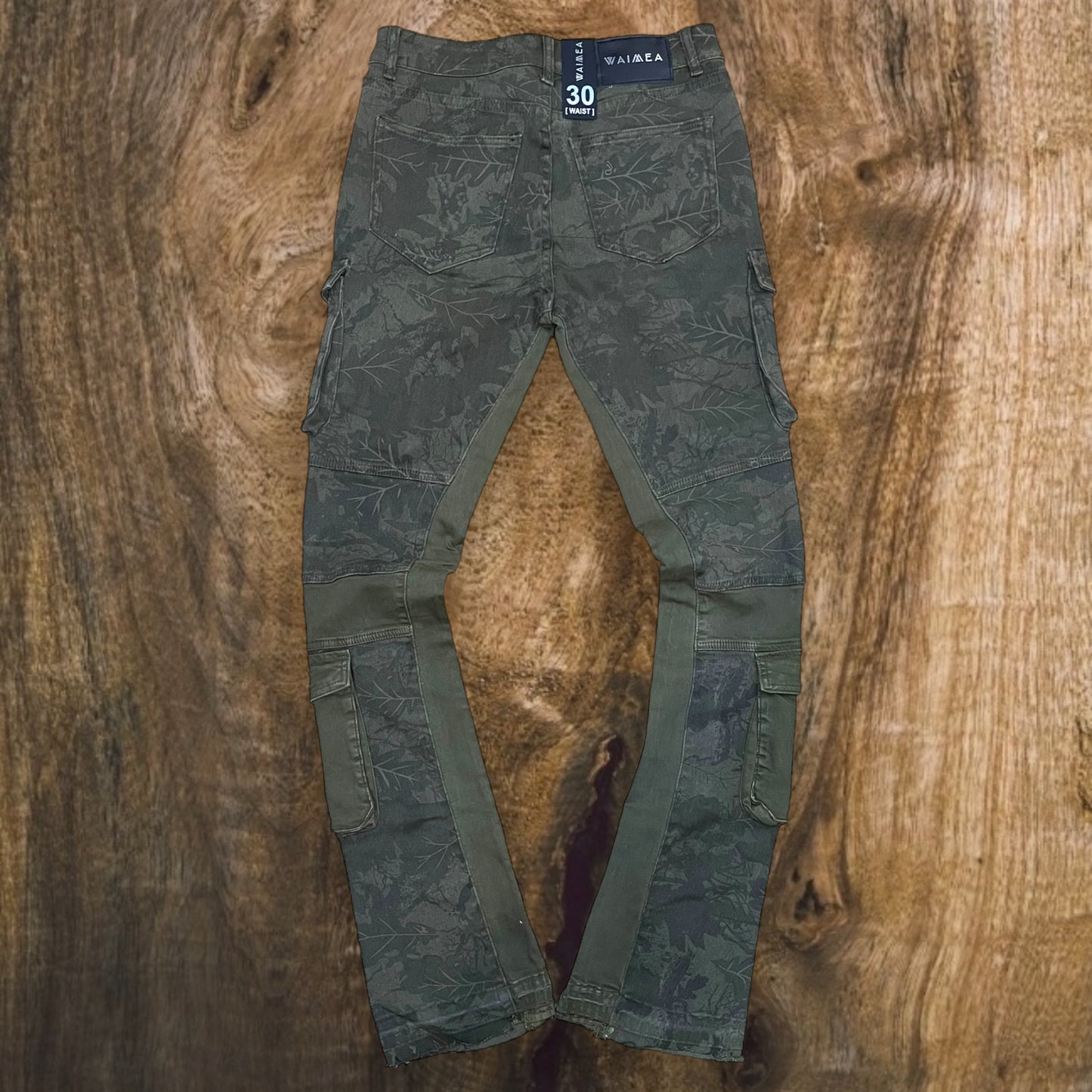 M8231T - Flare Stacked Cargo Pocket Jeans