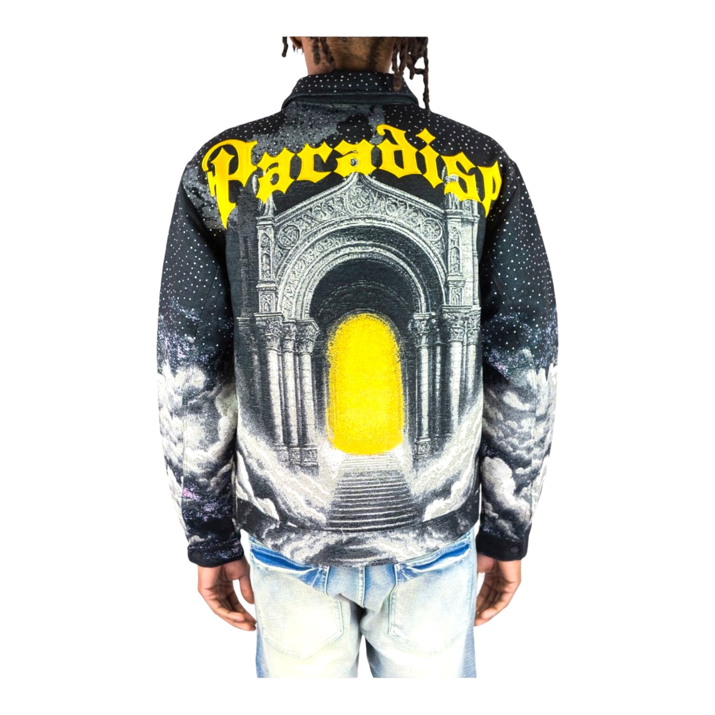 152-556 - Paradise Gate Rhinestone Tapestry Light Weight Jacket