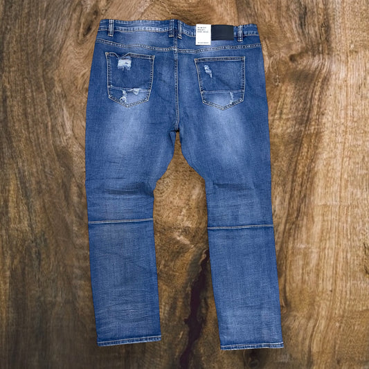 BTP24035X - Big Men's Rip & Repair Slim-Fit Stretch Pants