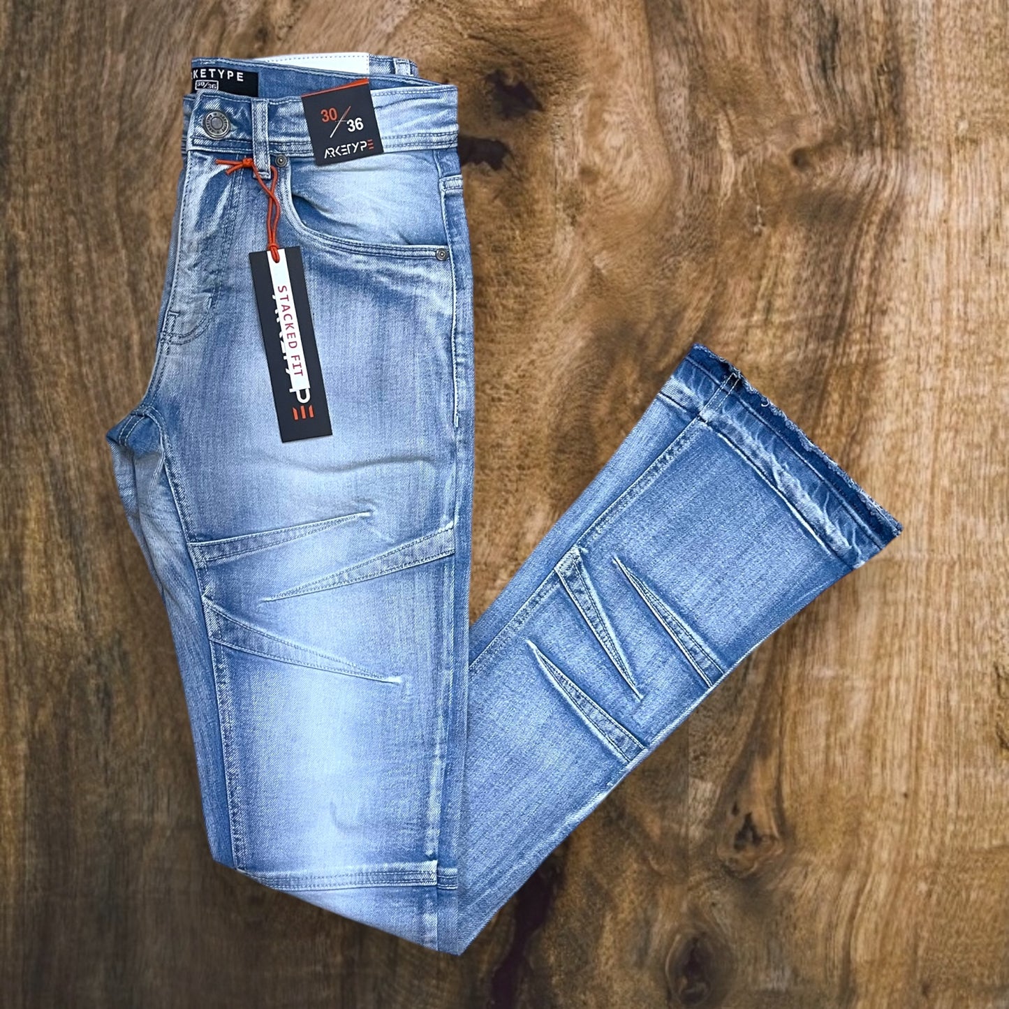 P438 - Rio Stacked Flare Jeans (Lt.Blue)