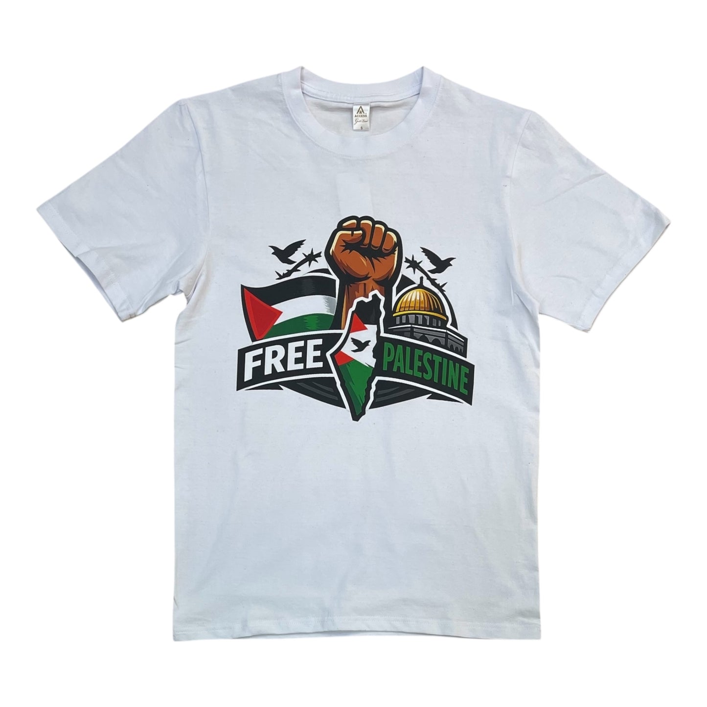 JC011426 - Free Palestine Regular-Fit Graphic T-Shirt