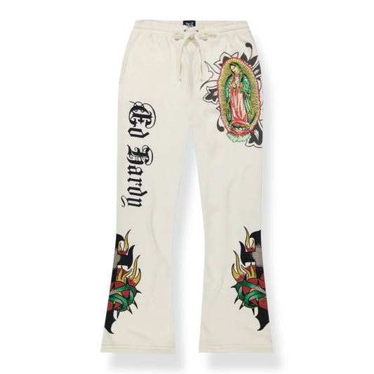 EHM8006-8RS - Mary Rhinestone Bootcut Fleece Sweatpant