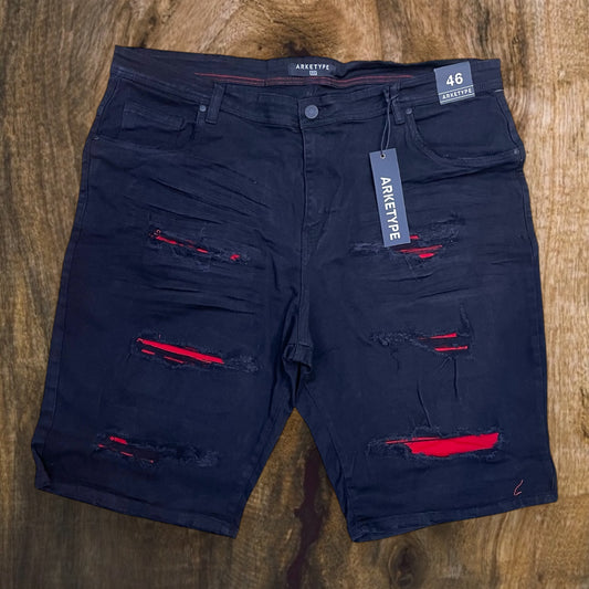 S402X - Big & Tall Twill Ripped Shorts