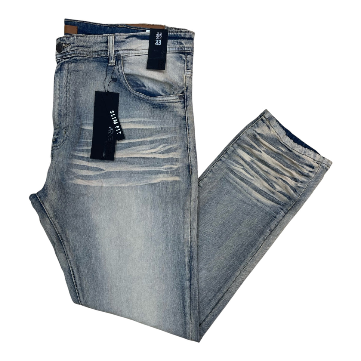 PC05X - Big Men's Core Washed Clean Look Slim-Fit Stretch Jeans