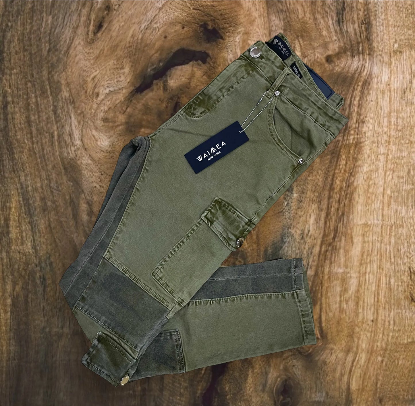 M8023 - Skinny Cargo Pocket Jeans