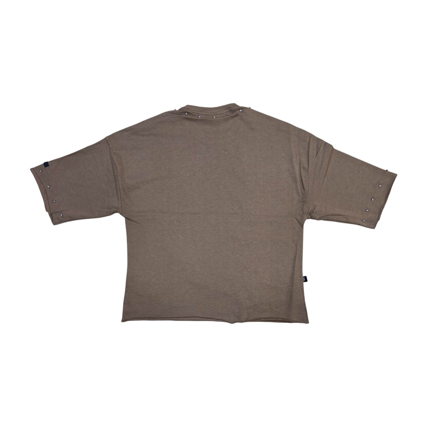 WH-SW6155 - Saint with Studs Cropped Top Graphic T-Shirt