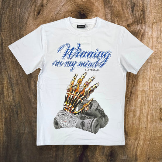 T2574 - Winning on my Mind Rhinestones Graphic T-Shirt