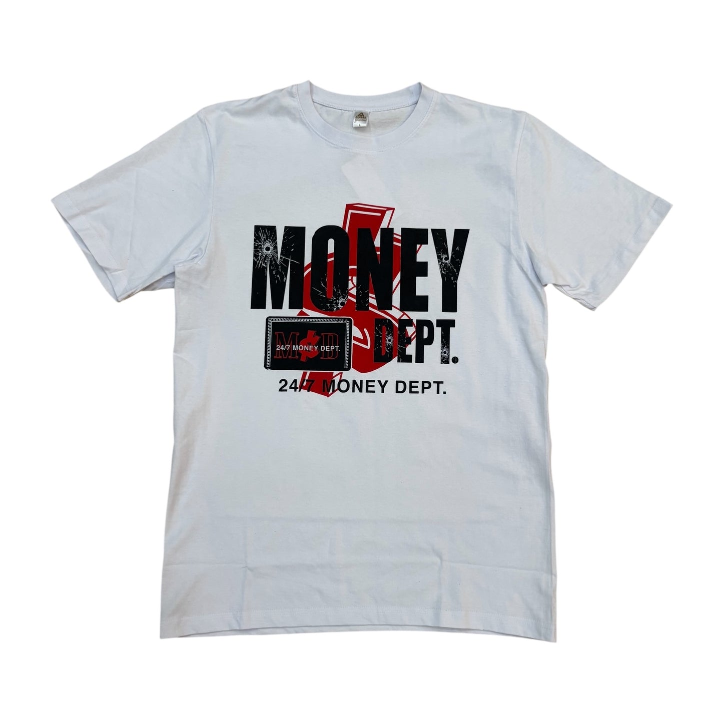JC011425 - 24/7 Money Dept. Black/Red Regular-Fit Graphic T-Shirt