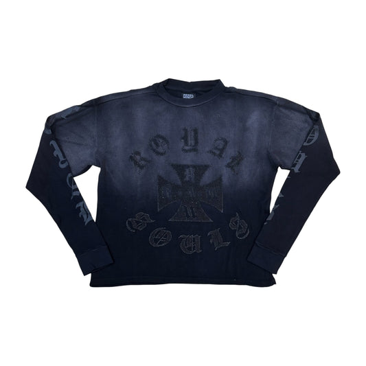WH-1163-211 - Royal Souls Iron Cross with Dense Rhinestones L/S Thermal