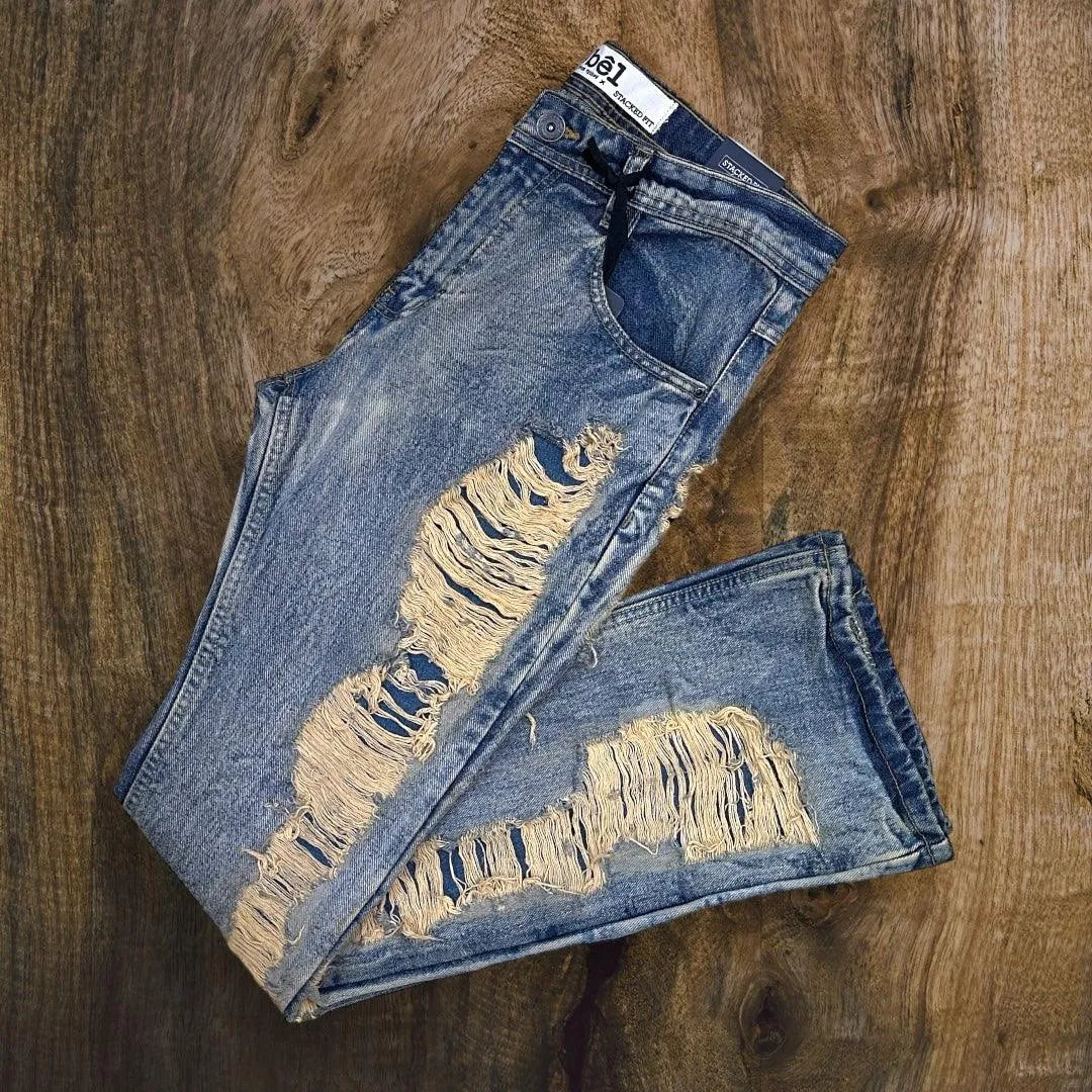 632671 - R3bel Distressed Stacked Denim - Just Casual