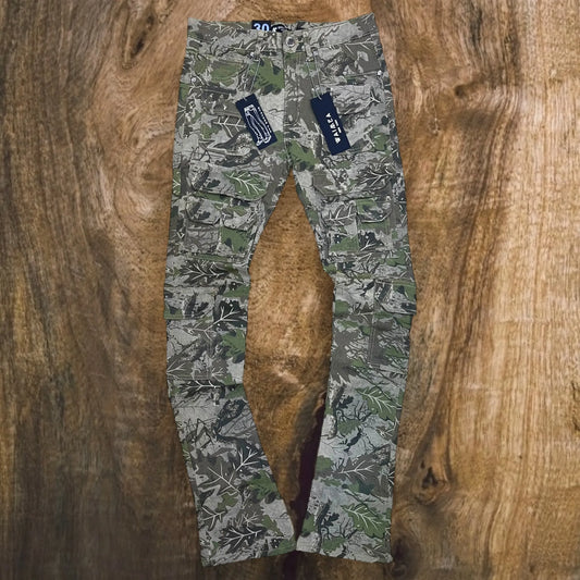 M8253T - Men's Leaf Camo Stacked Jeans