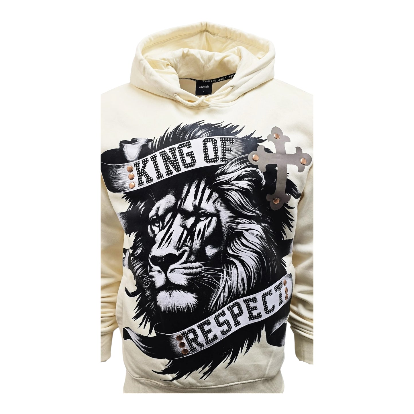 SW5220 - King of Respect Rhinestone Fleece Graphic Hoodie