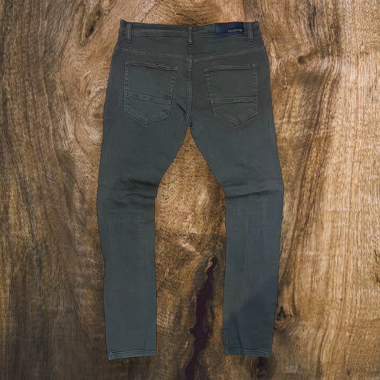 P403 - Twill Ripped Slim-Fit Stretch Jeans