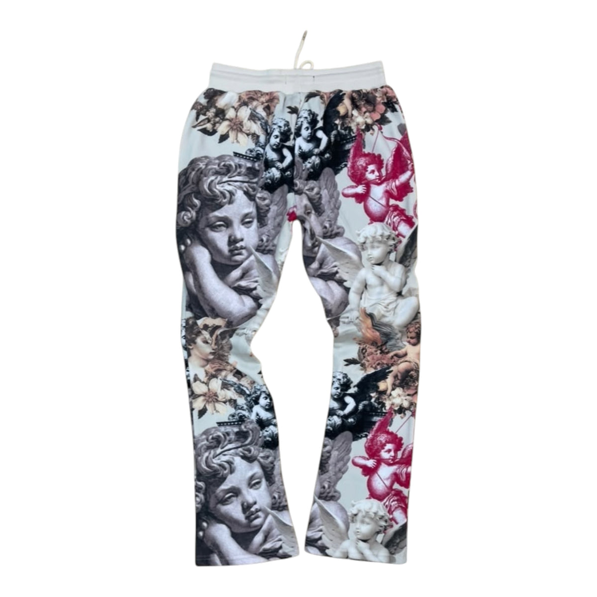 FB3615 - Angels Digital Print With Rhinestone Stacked Flared Pants