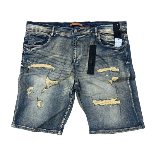 WH-SC01X - Big Men's Core Ripped Urban Slim-Fit Stretch Shorts