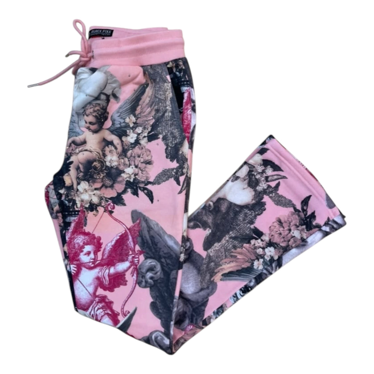 FB3615 - Angels Digital Print With Rhinestone Stacked Flared Pants