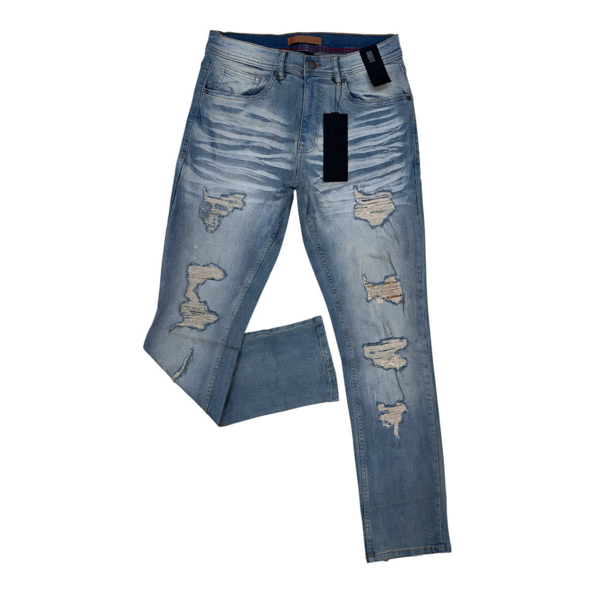 WH-P623 - Color Backing Straight Fit stretch Jeans