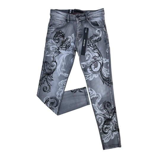 WH-P614 - Victory Baroque Style Slim-Fit Stretch Jeans