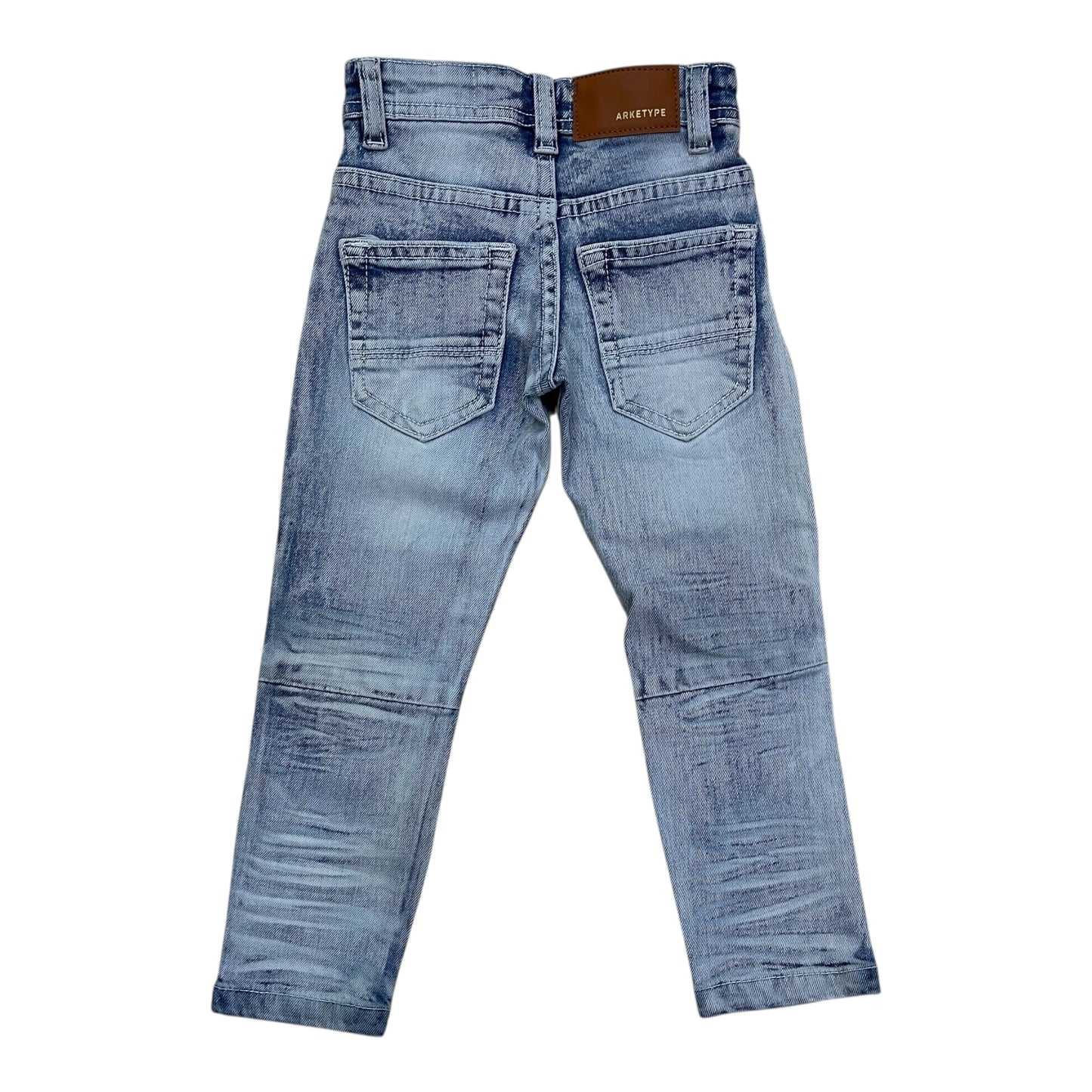 P412K - Boy's/Kids Double Whisker Slim-Fit Stretch Jeans