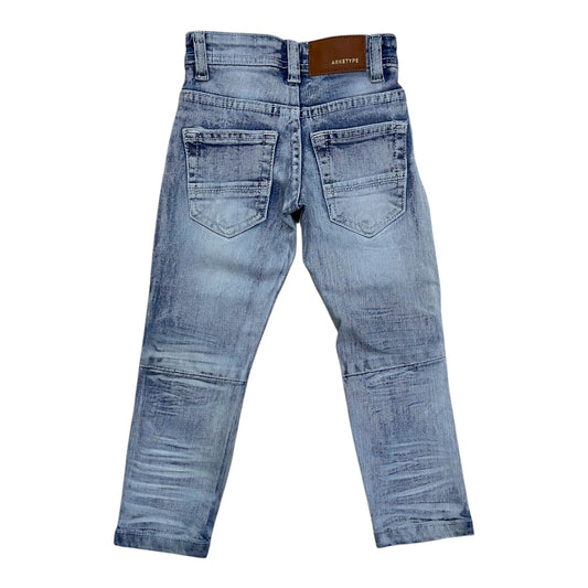 P412K - Boy's/Kids Double Whisker Slim-Fit Stretch Jeans