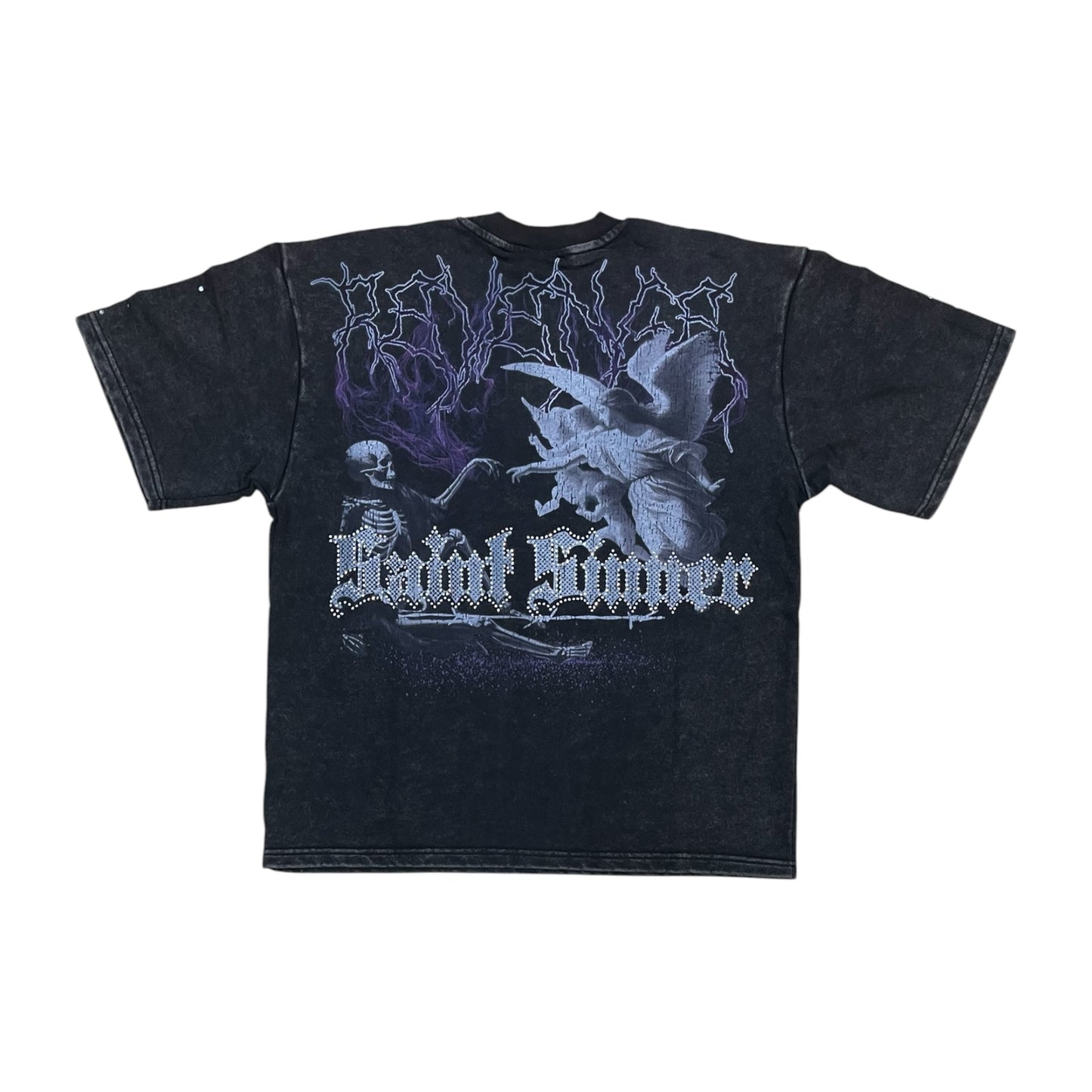 WH-610-11130 - Redemption with Rhinestones Cropped Graphic T-Shirt