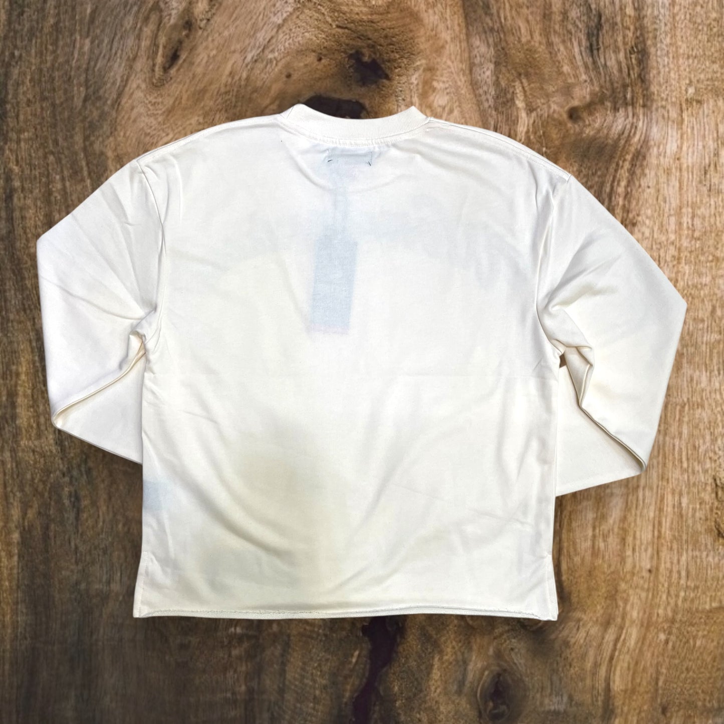 FB1512 -  Wonderlust Rhinestone L/S French Terry Crewneck Cropped Top