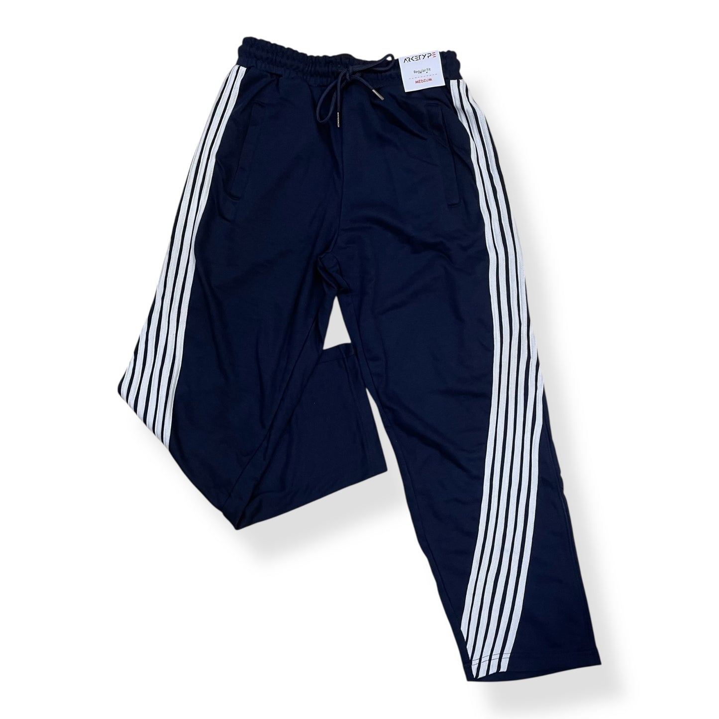 P558 - Racer Stripes French Terry Straight-Fit Pants