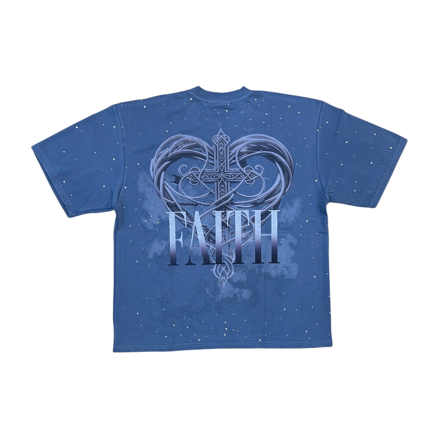 WH-610-11196 - Faith Medusa with Rhinestones Cropped Graphic T-Shirt