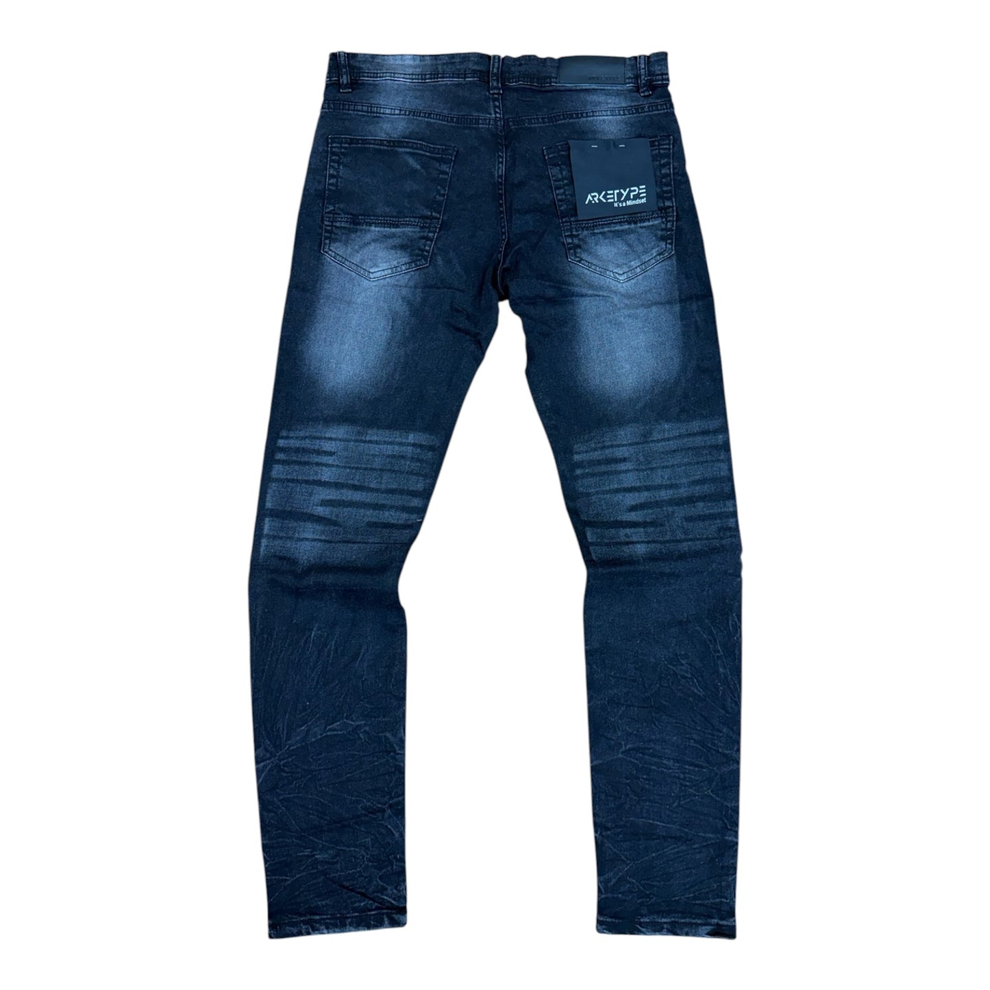 WH-P621 - Shadow Rip & Repair Slim-Fit Stretch Jeans