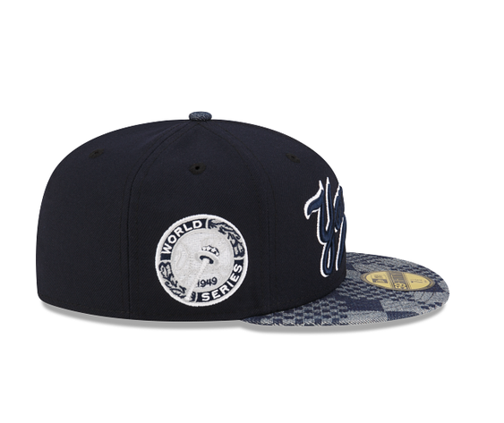 70863985 - New York Yankees NAVY PATTERN DENIM LTBLUE 59FIFTY Fitted