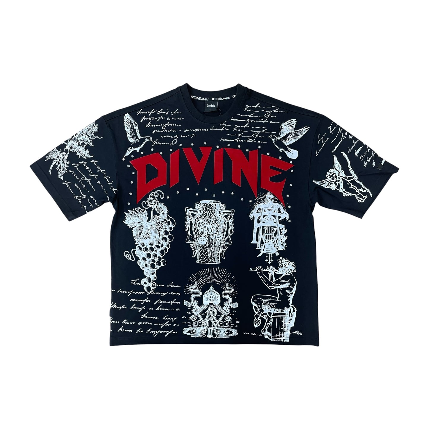 WH-SW6175 - Divine Better Boxy With Studs Graphic T-Shirt