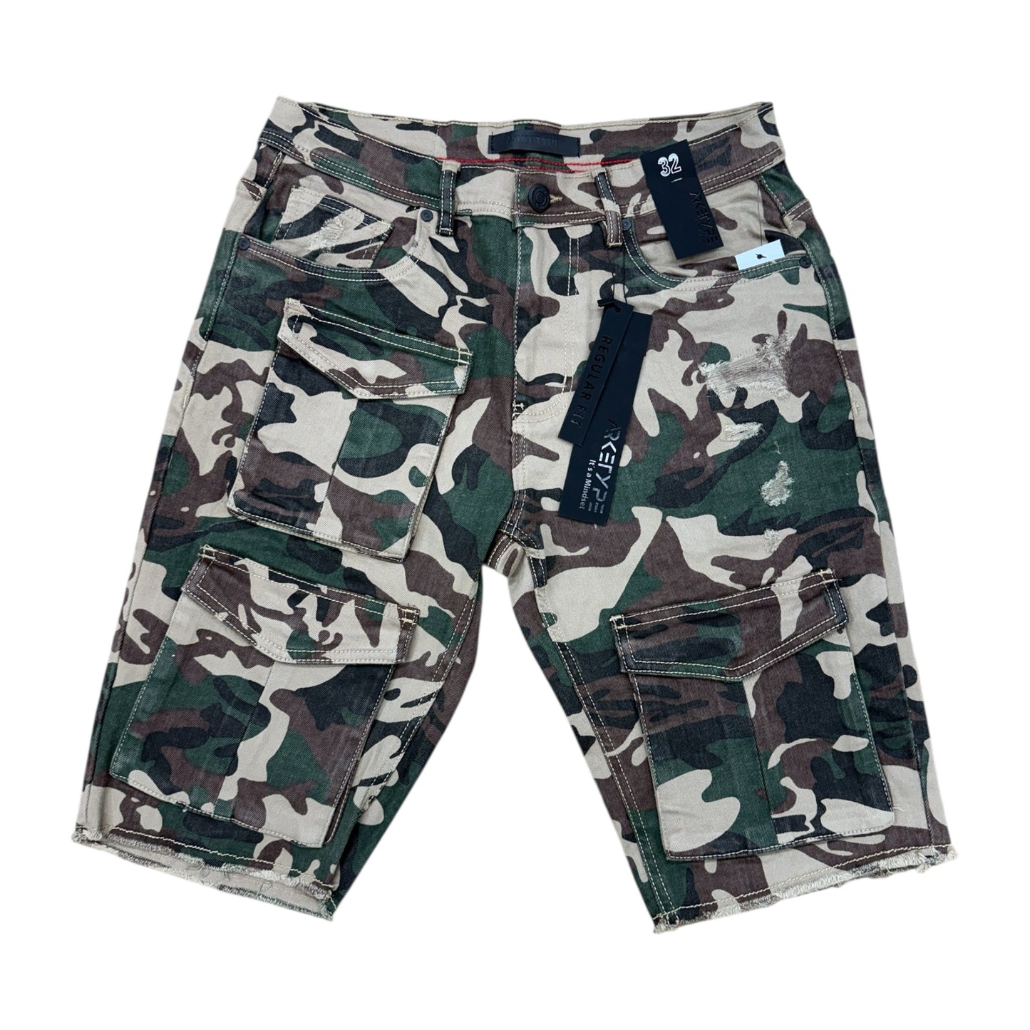 WH-S602 - Multi Cargo Pocket Regular-Fit Stretch Shorts